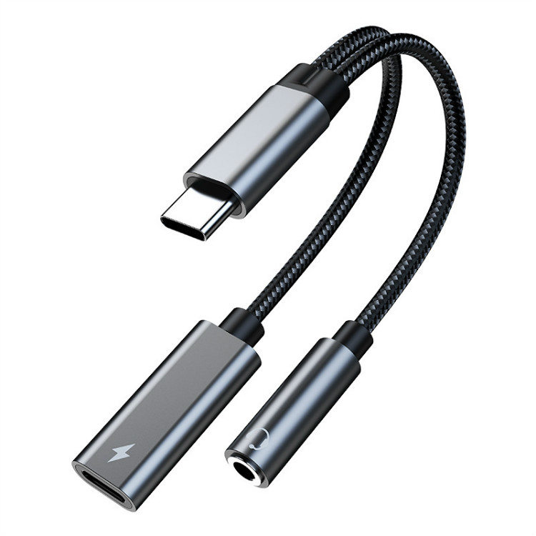 2-in-1 USB-C to 3.5mm & PD60W Adapter